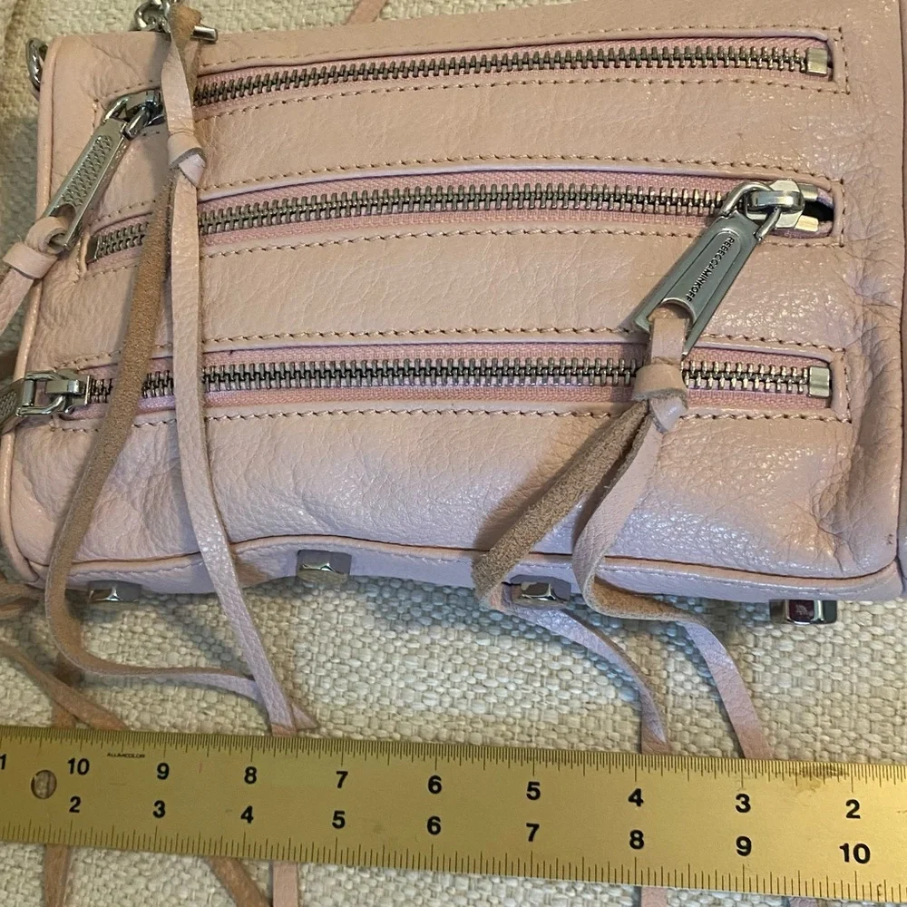 Rebecca Minkoff
5 Zip Rocker Leather Crossbody Bag, Pink/Blush silver hardware - Picture 9 of 12